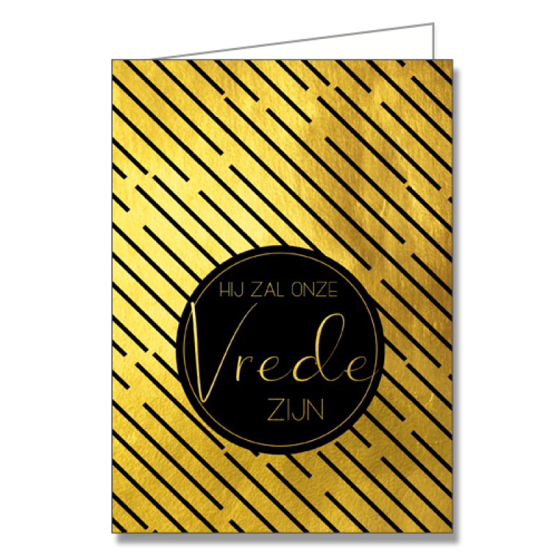 5 stuks Dubbele kerstkaart: Hij zal onze vrede zijn